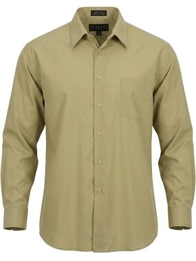 Bergamo New York Men’s Tan Button-Down Dress Shirt Size 3X 19-19.5